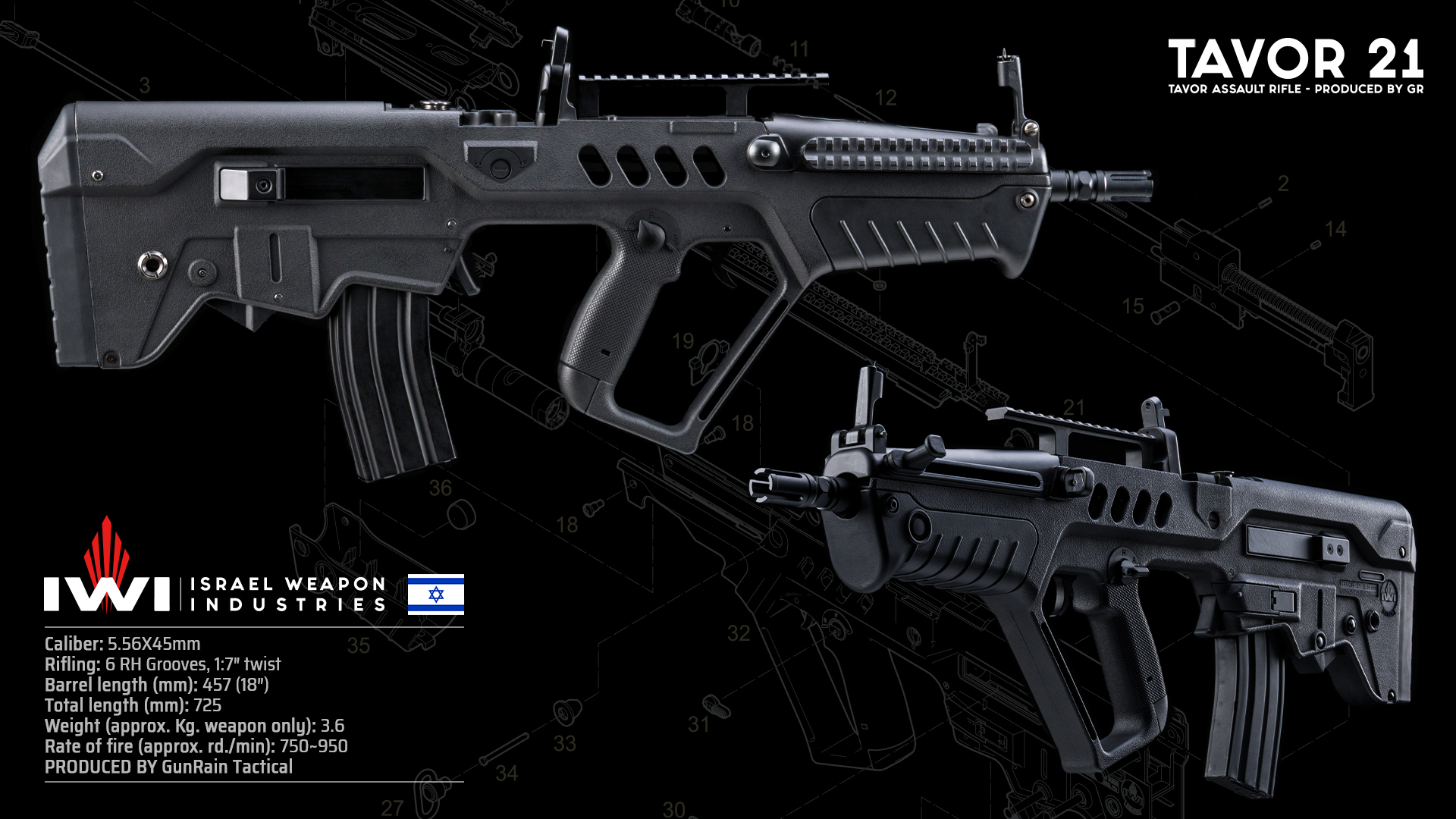 【GR枪雨战术水弹】Tavor 21 水弹发射器